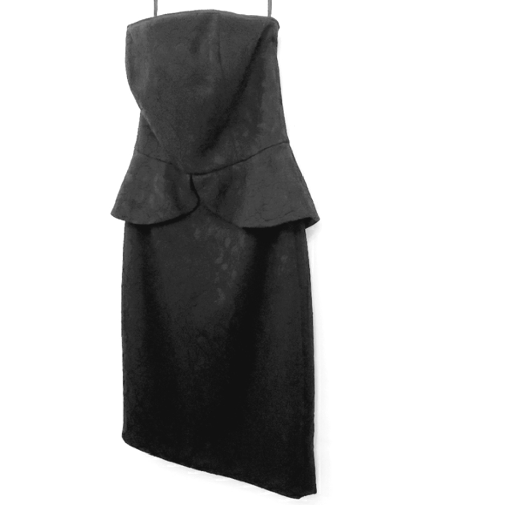 Nwot White House Black Market Strapless Black Lace Peplum Dress - Picture 9 of 16